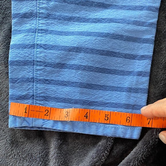 GAP Women's Blue Striped Straight Leg Pants - Picture 10 of 10